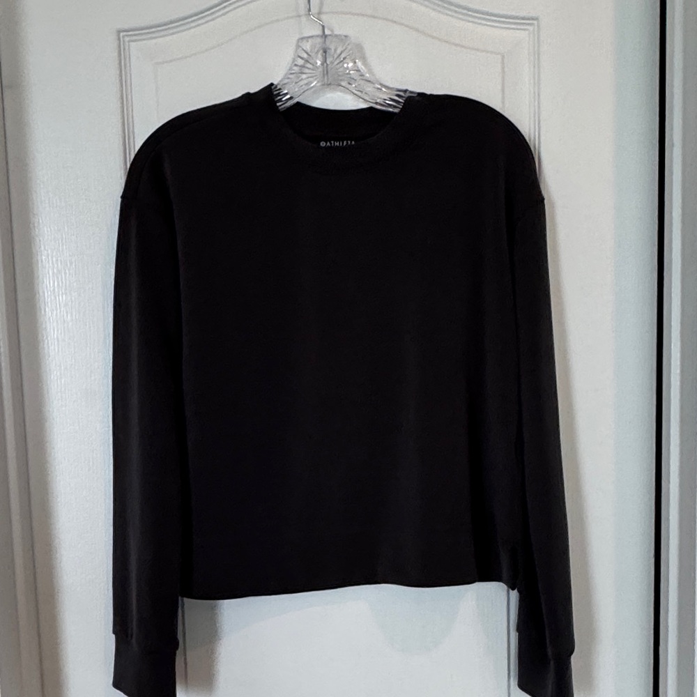 NWOT - Athleta Seasoft Black Women’s Crewneck Sweatshirt - Size XS